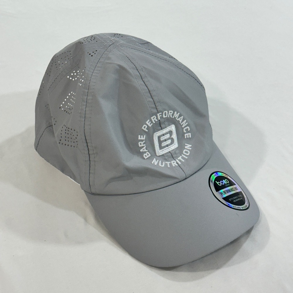 Boco Gear Bare Performance Nutrition Hat Running Cap Gray BPN Go One More OSFM